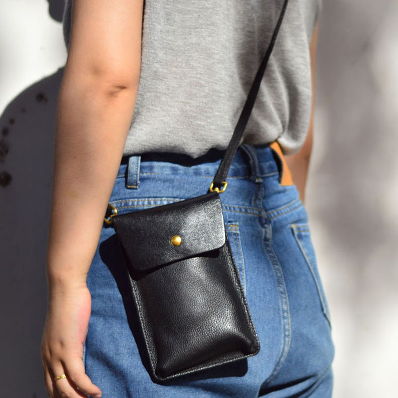 Leatherwork Rivets - AETOO Mobile phone bag female crossbody