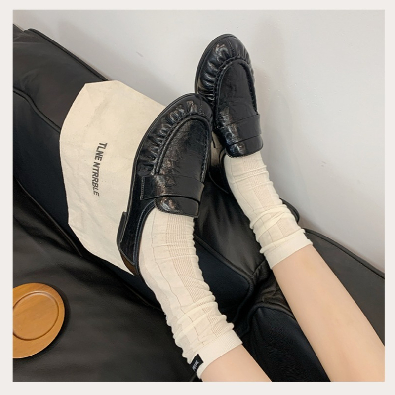 Leather Work Flats Women - Large Size Women's Luxury Loafers Genuine