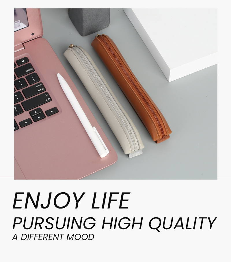 Pu Leather Pen Holder Zippered - Leather Work Diary review and price