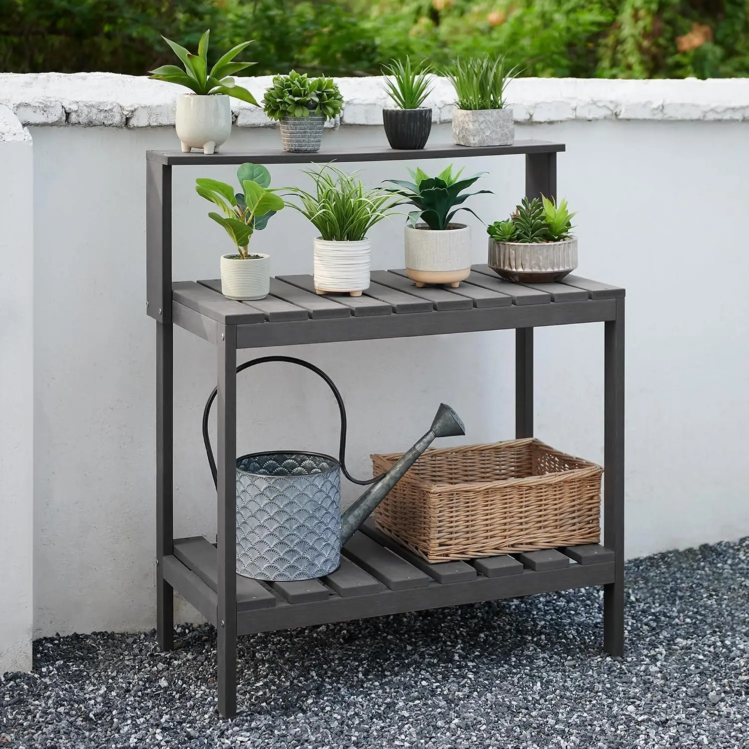 Outdoor Potting Bench, HDPE Pa - Leatherwork Bench review and price