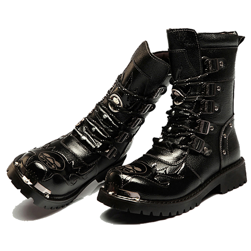 Men's Combat Boots New Winter  - Leatherwork Rivets review and price
