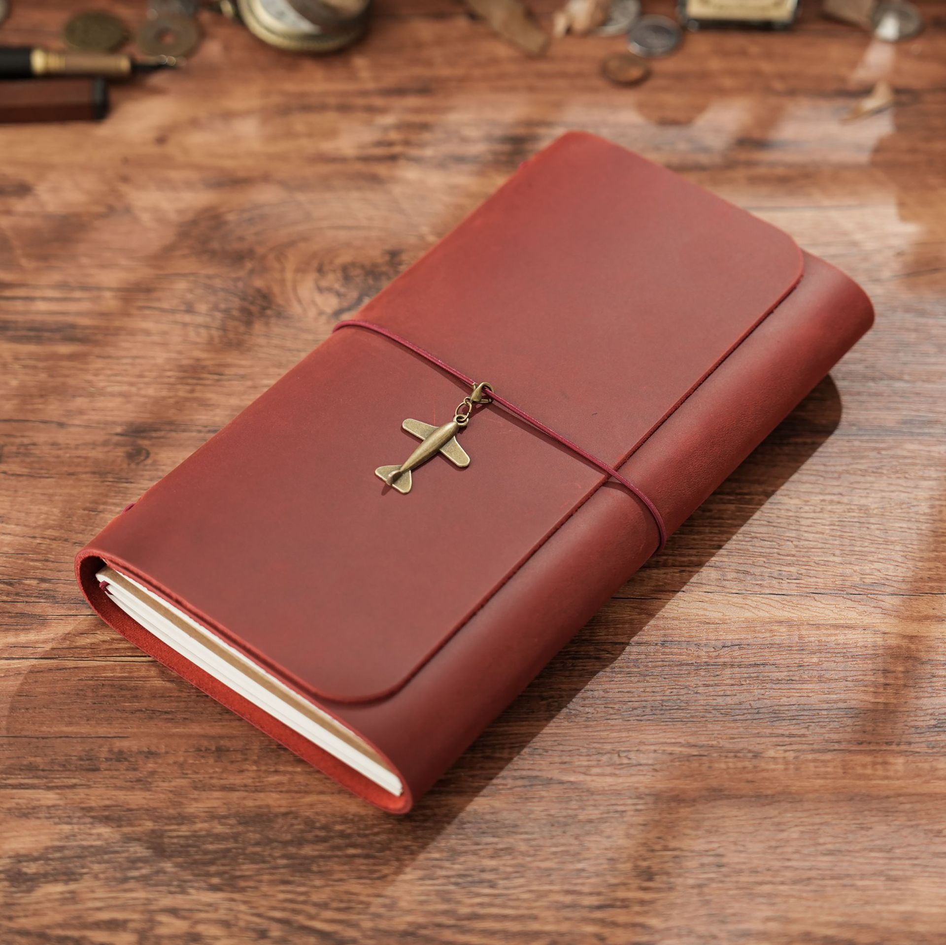New Arrival Triple Fold TN Tra - Leather Work Diary review and price