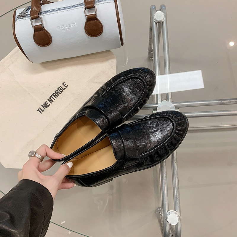 Large Size Women's Luxury Loaf - Leather Work Flats Women review and price