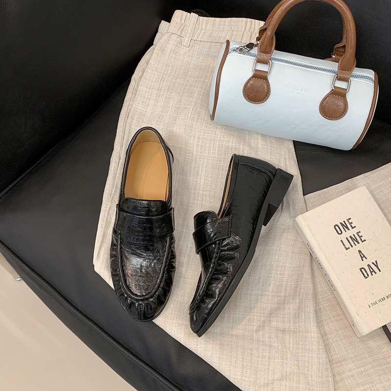 Large Size Women's Luxury Loaf - Leather Work Flats Women review and price