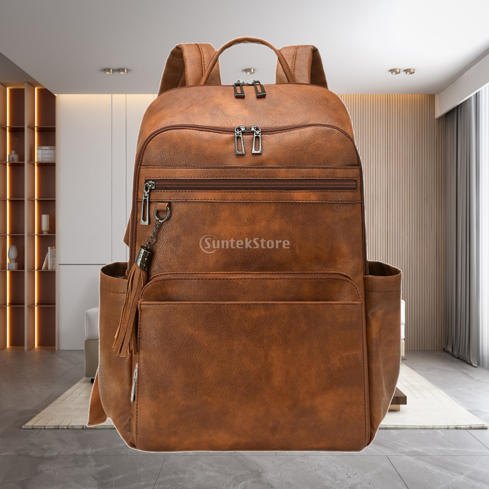 Premium PU Leather Womens Trav - Leather Work Womens Backpack review and price