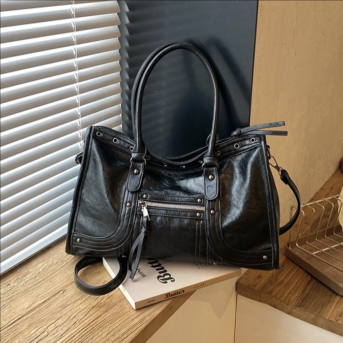 Motorcycle Handbag Retro Women - Leatherwork Rivets review and price